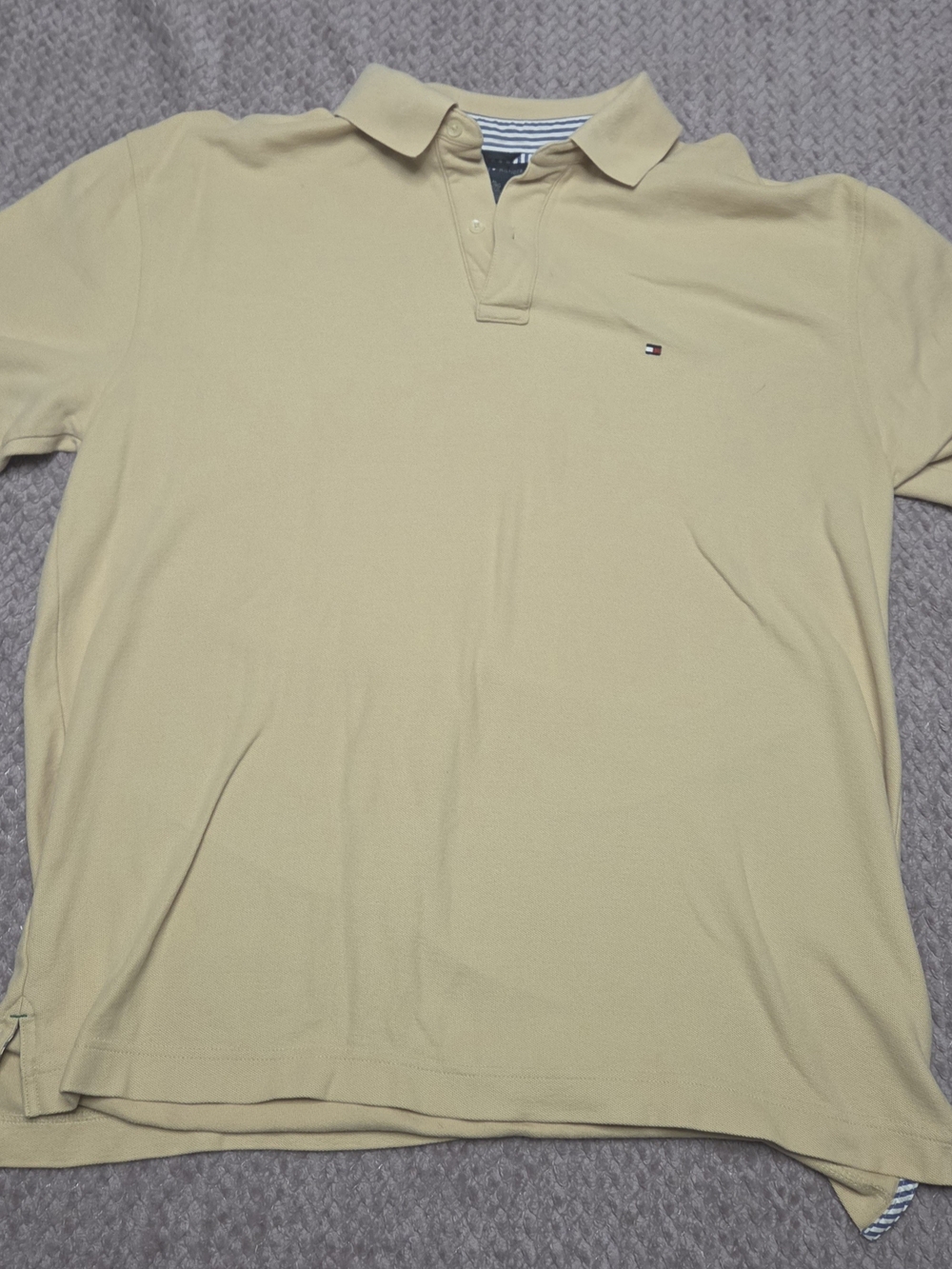 Tommy Hilfiger Men's Polo Shirt in Pale Yellow